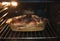 Roast duck in the oven.