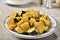 Roasted acorn squash with parmesan cheese