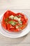 Roasted bell pepper salad with garlic