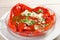 Roasted bell pepper salad with garlic