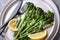 Roasted broccolini on the plate