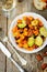 Roasted brussels sprouts honey pumpkin pecan salad