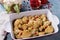 Roasted cauliflower with breadcrumbs cheese pomegranate seeds