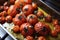 Roasted cherry tomatoes food photography recipe i