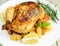 Roasted chicken with dill sweet lime and mint