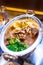 Roasted Chicken, Mash, Potato, Pepper Sauce, Thai Fusion on Buff