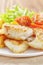 Roasted codfish fillet with vegetables