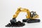 Roasted Coffee bean concept of excavator loaders model