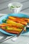 Roasted colorful carrots on plate