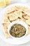 Roasted Eggplant Dip or Spread with Pita Chips