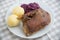 Roasted goose leg with braised red cabbage