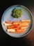 Roasted heirloom carrots with carrot top pesto