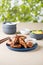 Roasted honey soy chicken wings with spice chillies sauce