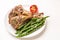 Roasted Lamb Cutlets with Green Beans Closeup  s