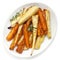 Roasted Parsnips and Carrots Overhead View