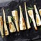 Roasted Parsnips on Slate Overhead View