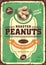 Roasted peanuts retro signdesign template
