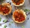 Roasted peppers and tomato salsa appetizer