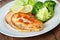 Roasted salmon steaks