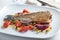 Roasted sea bass with vegetables