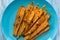 Roasted spring carrots