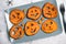 Roasted Sweet Potato Carving Funny Faces, Halloween Symbol, Creative Food