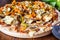 Roasted Vegetables and Mushrooms Whole Wheat Pizza