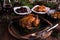 Roasted whole chicken / turkey for celebration and holiday. Christmas, thanksgiving, new year\'s eve dinner