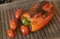 Roasting peppers and tomatoes