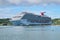 Roatan/Honduras - Nov 12, 2015: Carnival Magic Cruise ship on the pier in Caribbean island