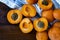 Robada freestone apricots cut into halves