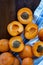 Robada freestone apricots cut into halves
