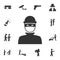 Robber icon. Simple element illustration. Robber symbol design from Crime collection set. Can be used for web and mobile