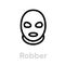 Robber Security icon. Editable line vector.