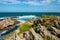 Robberg Peninsula, Robberg nature reserve landscape Indian ocean waves South Africa, Garden route.