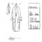 Robe for the shower, bathrobe, doodle style, sketch illustration, hand drawn.