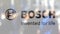 Robert Bosch GmbH logo on a glass against blurred crowd on the steet. Editorial 3D rendering