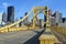 Roberto Clemente Bridge and Pittsburgh Skyline