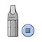 robertson screwdriver bit color icon vector illustration