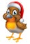 Robin Christmas Bird Cartoon