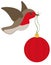 Robin and Christmas bulb