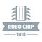 Robo chip logo, simple gray style