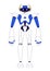 Robot 2D linear cartoon character