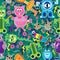 Robot Action Power Seamless Pattern_eps