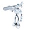 Robot with adjustable wrench. . Contains clipping path