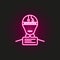 Robot advisor chat neon style icon. Simple thin line, outline vector of robo icons for ui and ux, website or mobile application