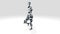 robot android woman walking. Sci-fi stylish robotic gir. Cute robot woman. CG animation.