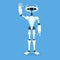 Robot assistant character. Chatbot icon.