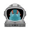 Robot astronaut isolated. Cyborg spaceman. vector illustration