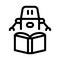 robot automatic solution line icon vector illustration
